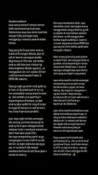 Unggahan Babizie di Instagram Storie (Instagram)